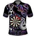 Personalised New Zealand Darts Polo Shirt Ngutukaka Manaia Taniko Luxury Purple - Aussie Hoodie