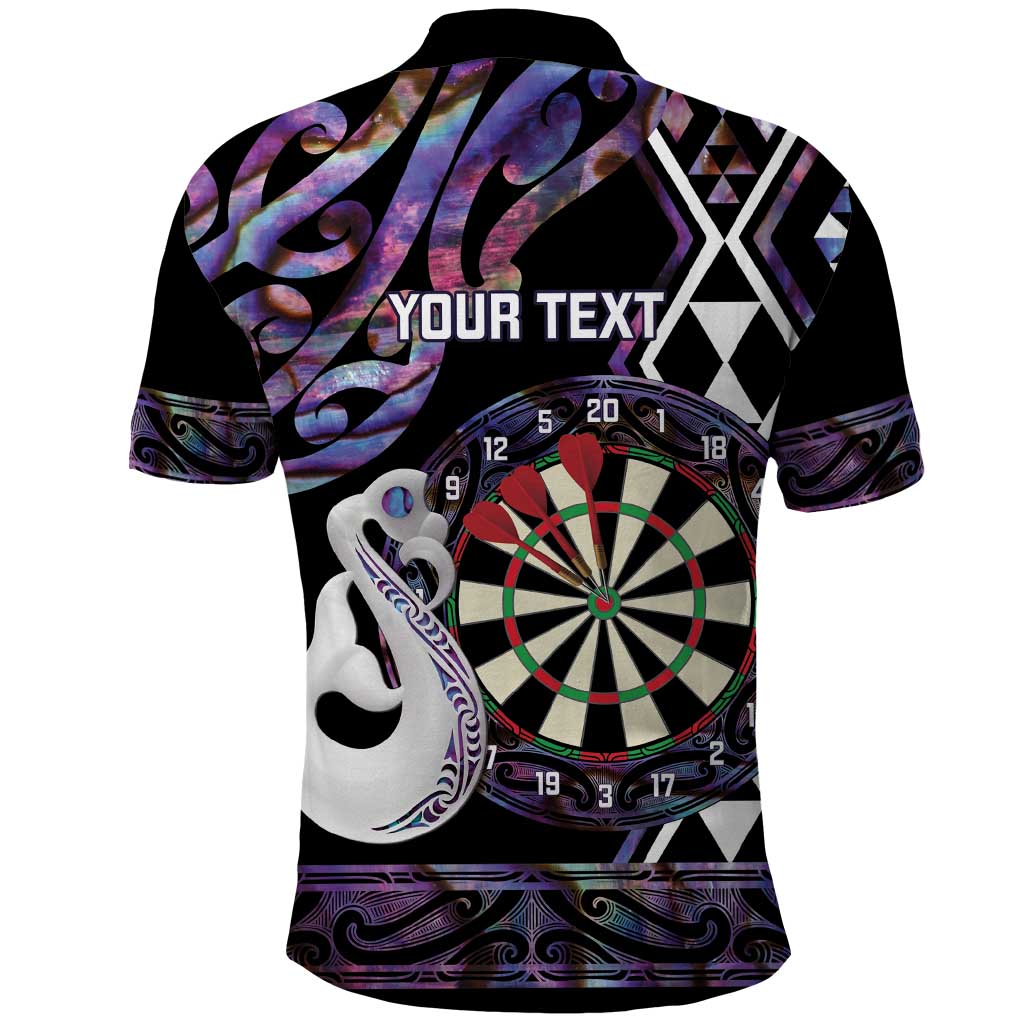 Personalised New Zealand Darts Polo Shirt Ngutukaka Manaia Taniko Luxury Purple - Aussie Hoodie