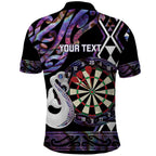 Personalised New Zealand Darts Polo Shirt Ngutukaka Manaia Taniko Luxury Purple - Aussie Hoodie