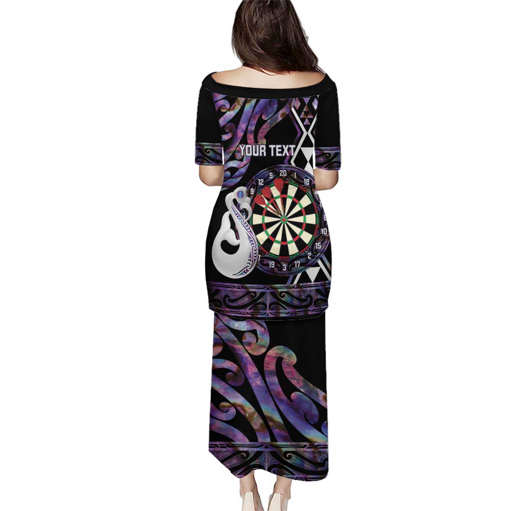 Personalised New Zealand Darts Puletasi Ngutukaka Manaia Taniko Luxury Purple - Aussie Hoodie