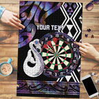 Personalised New Zealand Darts Puzzle Ngutukaka Manaia Taniko Luxury Purple - Aussie Hoodie