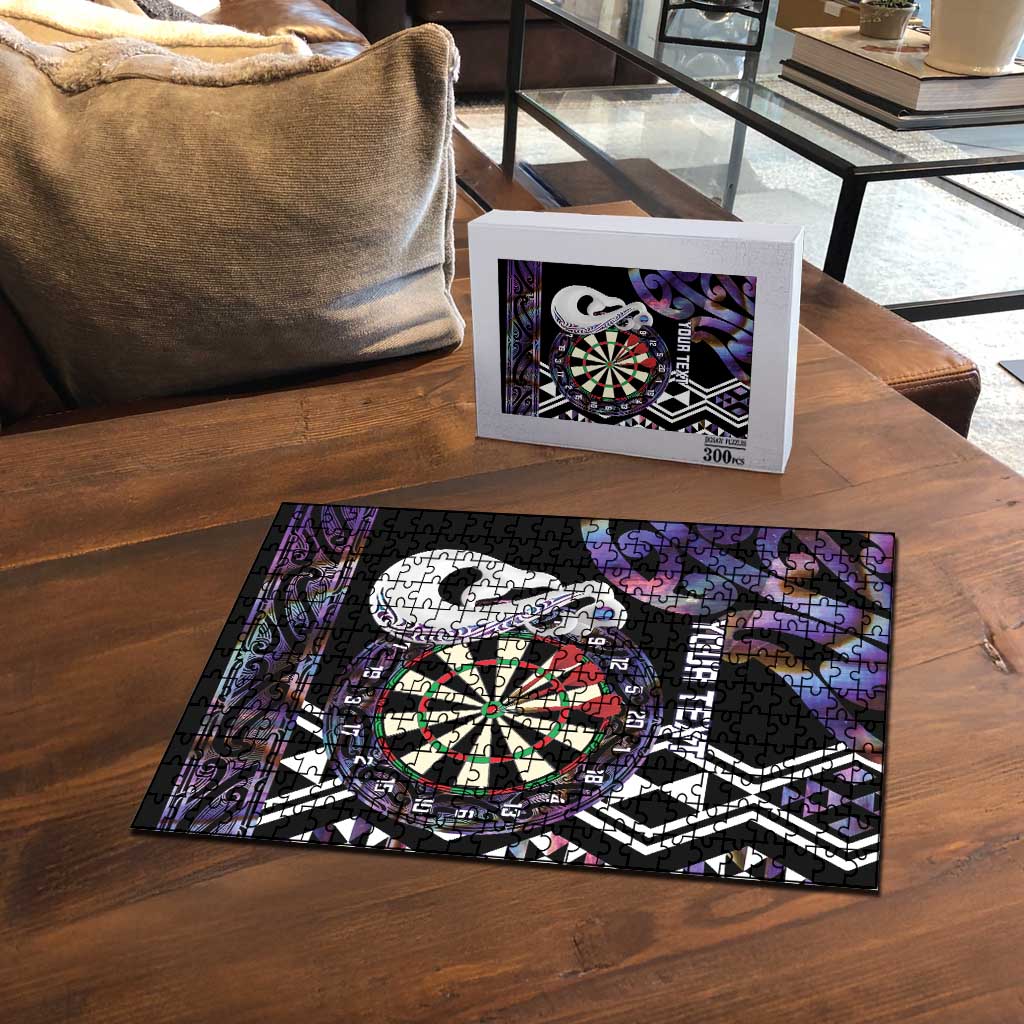 Personalised New Zealand Darts Puzzle Ngutukaka Manaia Taniko Luxury Purple - Aussie Hoodie