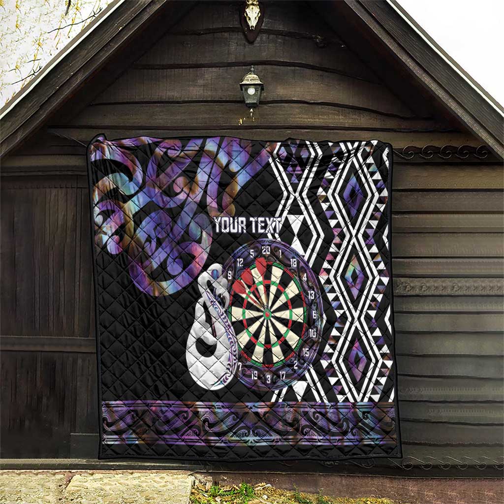 Personalised New Zealand Darts Quilt Ngutukaka Manaia Taniko Luxury Purple - Aussie Hoodie