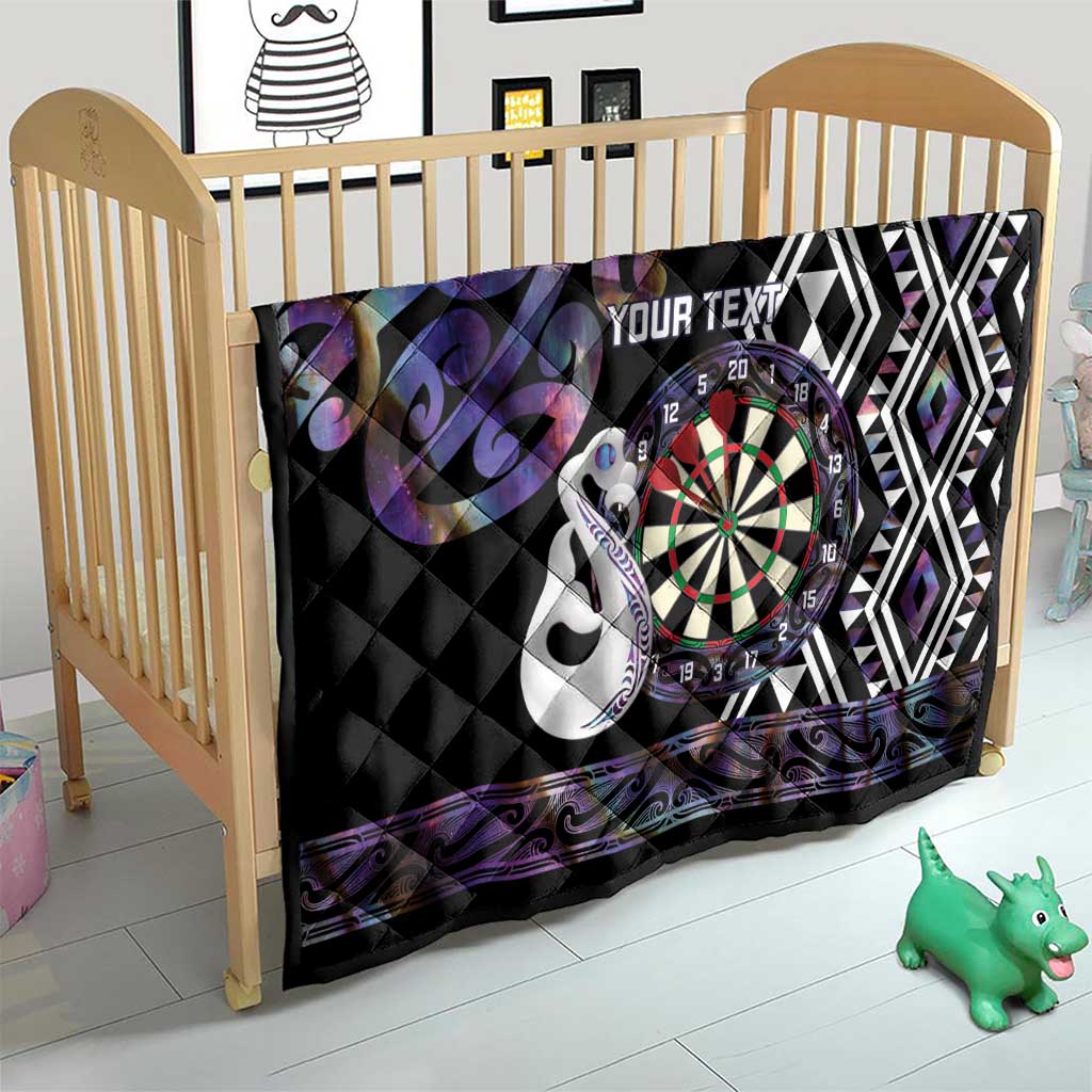 Personalised New Zealand Darts Quilt Ngutukaka Manaia Taniko Luxury Purple - Aussie Hoodie