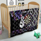 Personalised New Zealand Darts Quilt Ngutukaka Manaia Taniko Luxury Purple - Aussie Hoodie