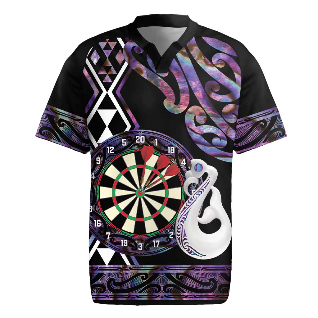 Personalised New Zealand Darts Rugby Jersey Ngutukaka Manaia Taniko Luxury Purple - Aussie Hoodie