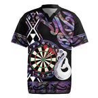 Personalised New Zealand Darts Rugby Jersey Ngutukaka Manaia Taniko Luxury Purple - Aussie Hoodie