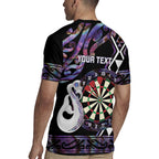 Personalised New Zealand Darts Rugby Jersey Ngutukaka Manaia Taniko Luxury Purple - Aussie Hoodie