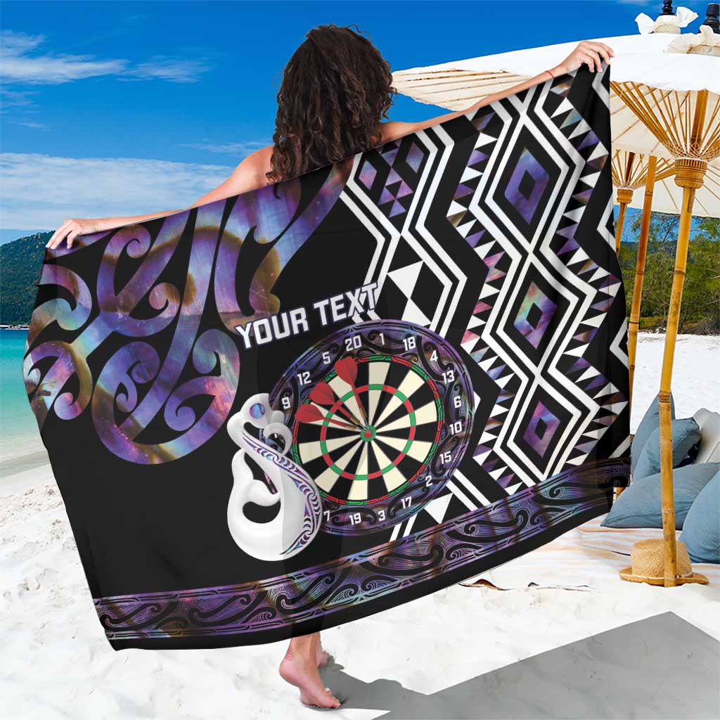 Personalised New Zealand Darts Sarong Ngutukaka Manaia Taniko Luxury Purple - Aussie Hoodie