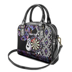 Personalised New Zealand Darts Shoulder Handbag Ngutukaka Manaia Taniko Luxury Purple - Aussie Hoodie