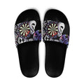 Personalised New Zealand Darts Slide Sandals Ngutukaka Manaia Taniko Luxury Purple - Aussie Hoodie