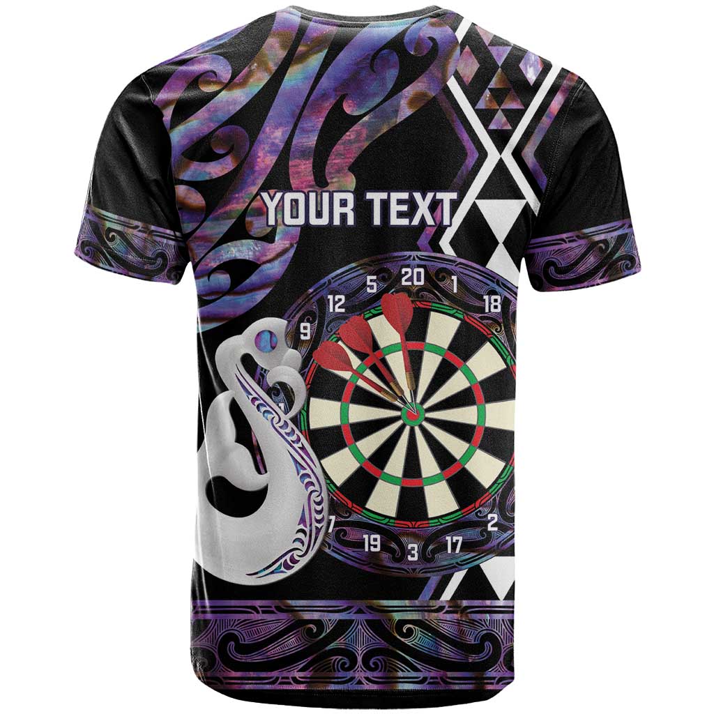 Personalised New Zealand Darts T Shirt Ngutukaka Manaia Taniko Luxury Purple - Aussie Hoodie