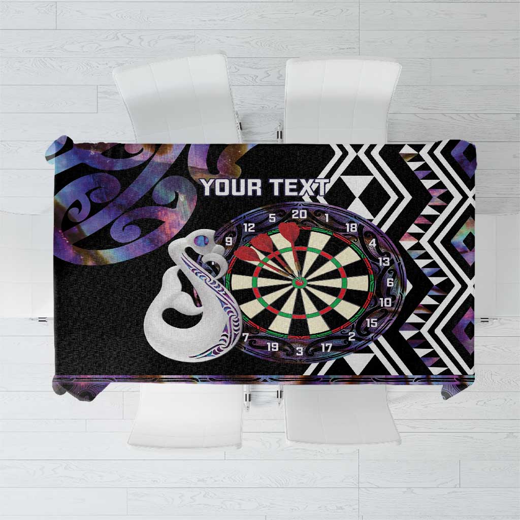 Personalised New Zealand Darts Tablecloth Ngutukaka Manaia Taniko Luxury Purple - Aussie Hoodie