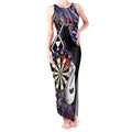 Personalised New Zealand Darts Tank Maxi Dress Ngutukaka Manaia Taniko Luxury Purple - Aussie Hoodie