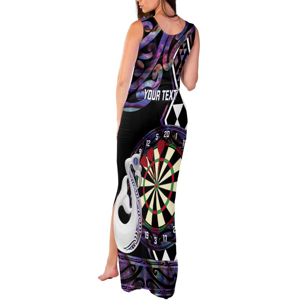Personalised New Zealand Darts Tank Maxi Dress Ngutukaka Manaia Taniko Luxury Purple - Aussie Hoodie
