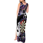 Personalised New Zealand Darts Tank Maxi Dress Ngutukaka Manaia Taniko Luxury Purple - Aussie Hoodie