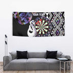 Personalised New Zealand Darts Tapestry Ngutukaka Manaia Taniko Luxury Purple - Aussie Hoodie