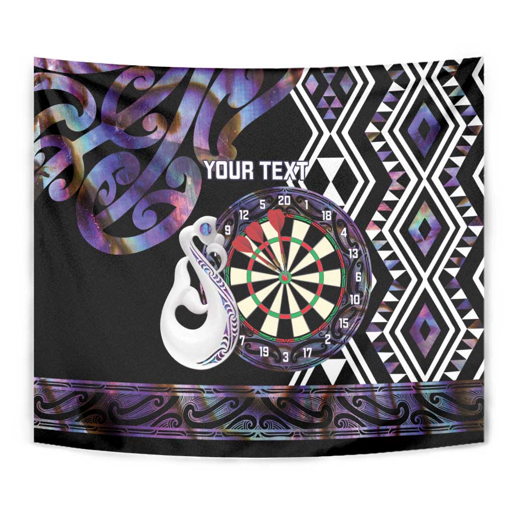 Personalised New Zealand Darts Tapestry Ngutukaka Manaia Taniko Luxury Purple - Aussie Hoodie