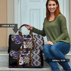 Personalised New Zealand Darts Travel Bag Ngutukaka Manaia Taniko Luxury Purple - Aussie Hoodie
