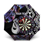 Personalised New Zealand Darts Umbrella Ngutukaka Manaia Taniko Luxury Purple - Aussie Hoodie
