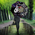 Personalised New Zealand Darts Umbrella Ngutukaka Manaia Taniko Luxury Purple - Aussie Hoodie
