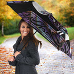 Personalised New Zealand Darts Umbrella Ngutukaka Manaia Taniko Luxury Purple - Aussie Hoodie