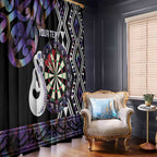 Personalised New Zealand Darts Window Curtain Ngutukaka Manaia Taniko Luxury Purple - Aussie Hoodie