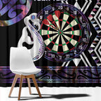 Personalised New Zealand Darts Window Curtain Ngutukaka Manaia Taniko Luxury Purple - Aussie Hoodie