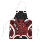 Whero Aotearoa Atua Tumatauenga Personalised Apron Maori God Of War Tiki With Taiaha