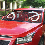 Whero Aotearoa Atua Tumatauenga Personalised Auto Sun Shade Maori God Of War Tiki With Taiaha