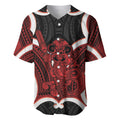 Whero Aotearoa Atua Tumatauenga Personalised Baseball Jersey Maori God Of War Tiki With Taiaha