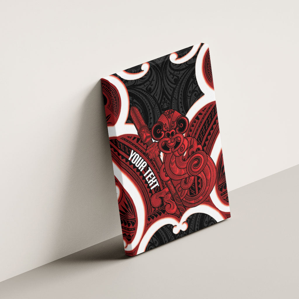 Whero Aotearoa Atua Tumatauenga Personalised Canvas Wall Art Maori God Of War Tiki With Taiaha