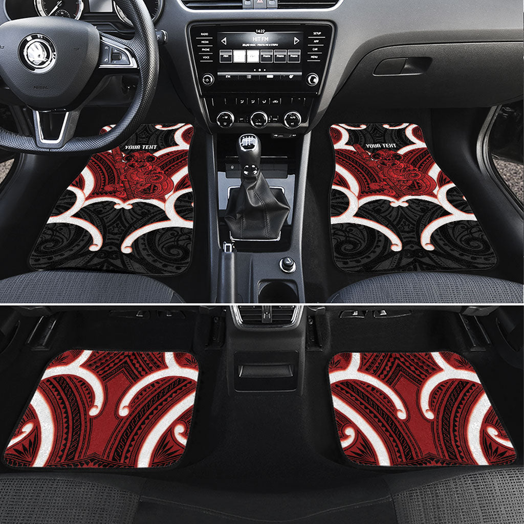 Whero Aotearoa Atua Tumatauenga Personalised Car Mats Maori God Of War Tiki With Taiaha