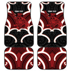 Whero Aotearoa Atua Tumatauenga Personalised Car Mats Maori God Of War Tiki With Taiaha