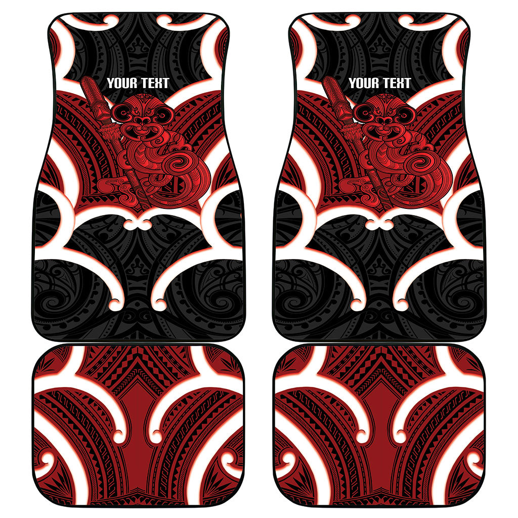 Whero Aotearoa Atua Tumatauenga Personalised Car Mats Maori God Of War Tiki With Taiaha