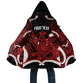 Whero Aotearoa Atua Tumatauenga Personalised Cloak Maori God Of War Tiki With Taiaha
