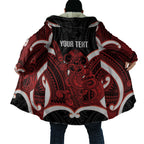 Whero Aotearoa Atua Tumatauenga Personalised Cloak Maori God Of War Tiki With Taiaha
