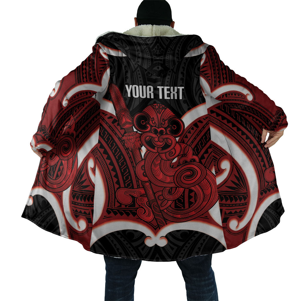 Whero Aotearoa Atua Tumatauenga Personalised Cloak Maori God Of War Tiki With Taiaha