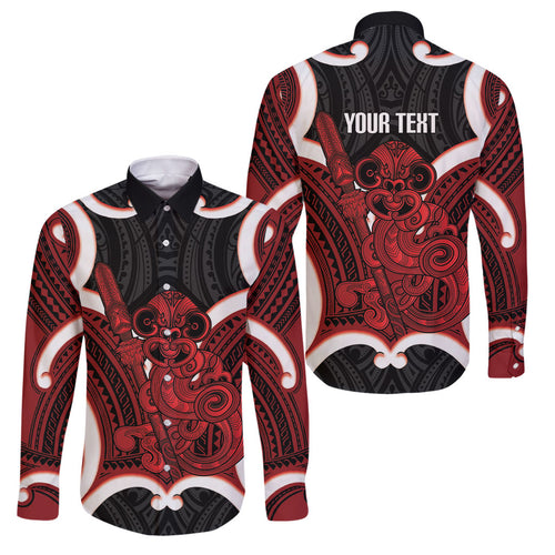 Whero Aotearoa Atua Tumatauenga Personalised Family Matching Summer Maxi Dress and Hawaiian Shirt Maori God Of War Tiki With Taiaha