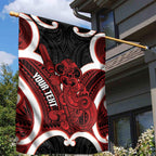Whero Aotearoa Atua Tumatauenga Personalised Garden Flag Maori God Of War Tiki With Taiaha