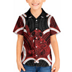 Whero Aotearoa Atua Tumatauenga Personalised Hawaiian Shirt Maori God Of War Tiki With Taiaha