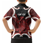 Whero Aotearoa Atua Tumatauenga Personalised Hawaiian Shirt Maori God Of War Tiki With Taiaha
