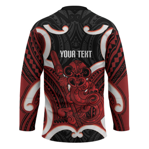 Whero Aotearoa Atua Tumatauenga Personalised Hockey Jersey Maori God Of War Tiki With Taiaha