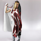 Whero Aotearoa Atua Tumatauenga Personalised Hooded Blanket Maori God Of War Tiki With Taiaha