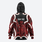 Whero Aotearoa Atua Tumatauenga Personalised Hoodie Maori God Of War Tiki With Taiaha