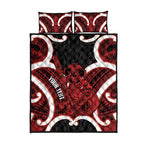 Whero Aotearoa Atua Tumatauenga Personalised Quilt Bed Set Maori God Of War Tiki With Taiaha