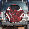 Whero Aotearoa Atua Tumatauenga Personalised Spare Tire Cover Maori God Of War Tiki With Taiaha