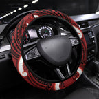 Whero Aotearoa Atua Tumatauenga Steering Wheel Cover Maori God Of War Tiki With Taiaha