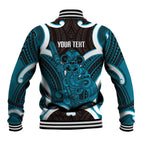 Kikorangi Aotearoa Atua Tumatauenga Personalised Baseball Jacket Maori God Of War Tiki With Taiaha