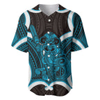 Kikorangi Aotearoa Atua Tumatauenga Personalised Baseball Jersey Maori God Of War Tiki With Taiaha
